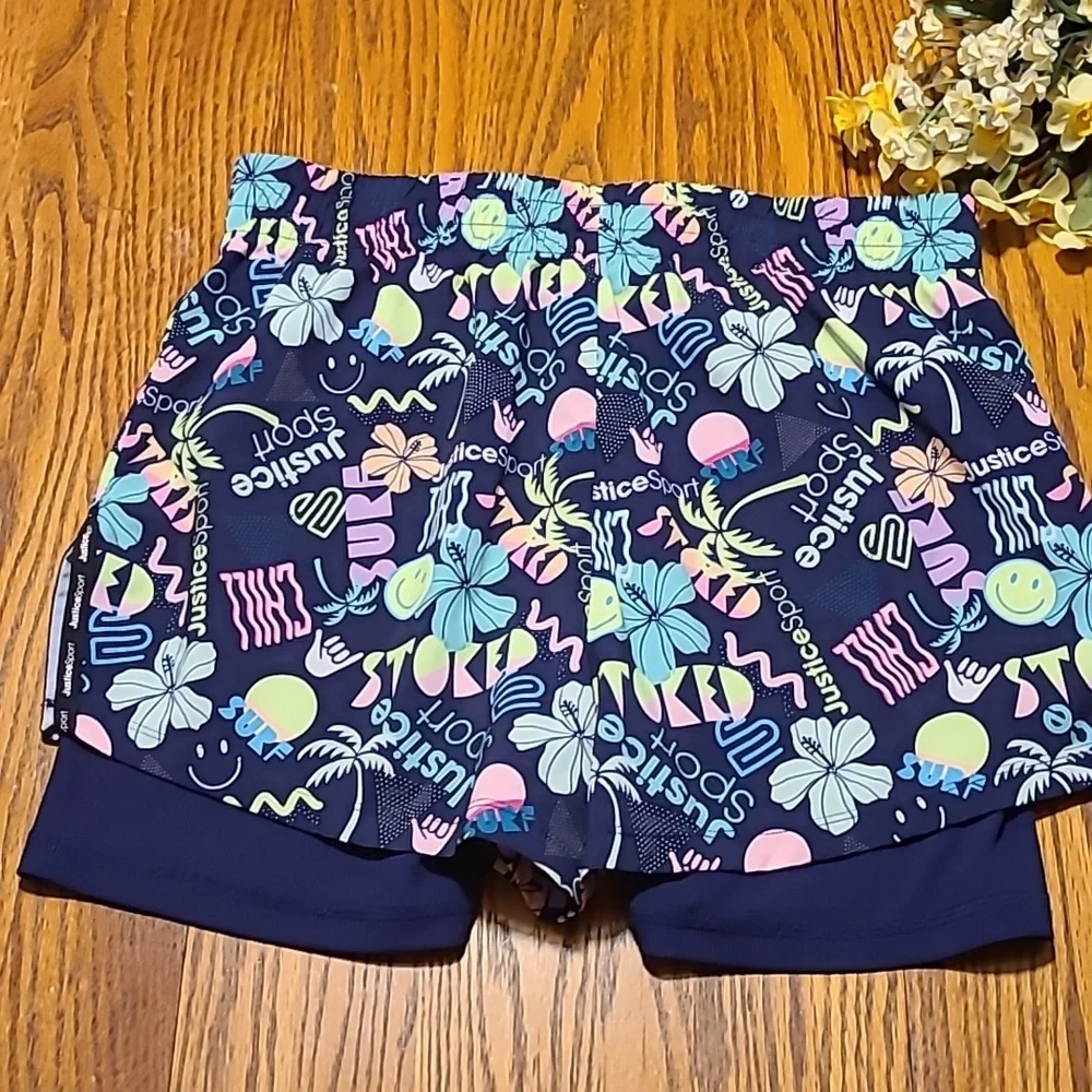 Justice Athletic Sport Double Shorts - Girls XXL Plus